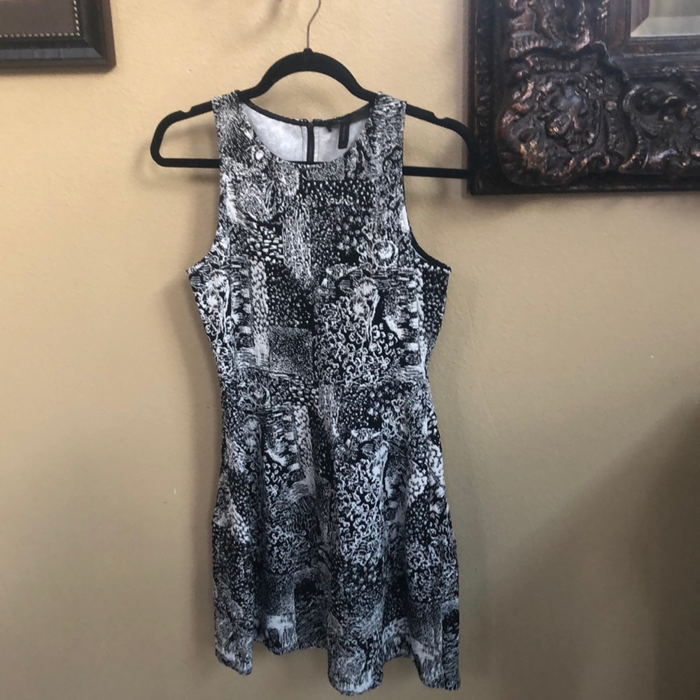 BCBG Black and white dress